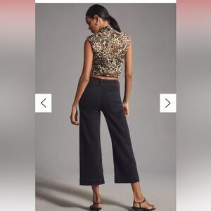 Anthropologie Maeve High Rise Crop Black Jeans